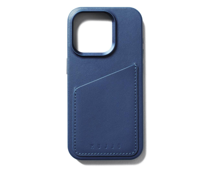 Etui do telefonów MUJJO FullLeatherWallet Case iPhone 15 Pro MagSafe blue ICMUJJOCL040BL